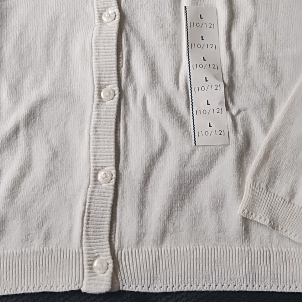 NWT Cat&Jack Cozy Cream Cardigan Sweater SzLarge - Picture 3 of 5